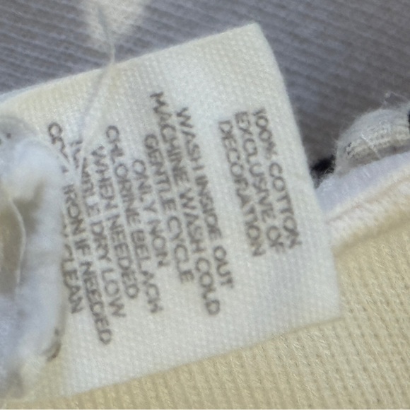 LOFT Outlet Soft Cream Cotton Knit Boho Top w/ Black Trim. Zippered Back. Sz M. - Picture 11 of 11